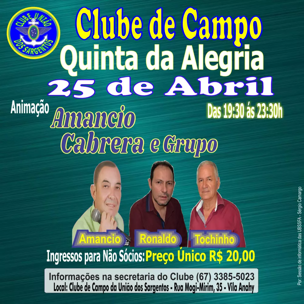 Quinta da Alegria no Clube de Campo 25/04/2024